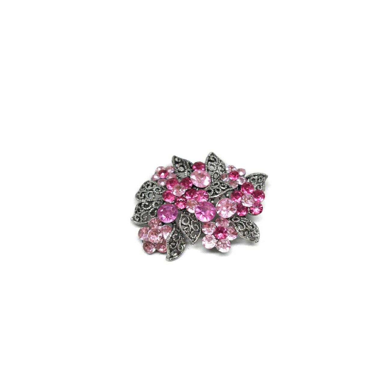 Rhinestone Flower Bouquet Brooch Pins For Clothing Hair Accessories 1 1/2 Inch